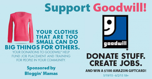 Win a $100 Amazon Giftcard from Goodwill and Bloggin' Mamas