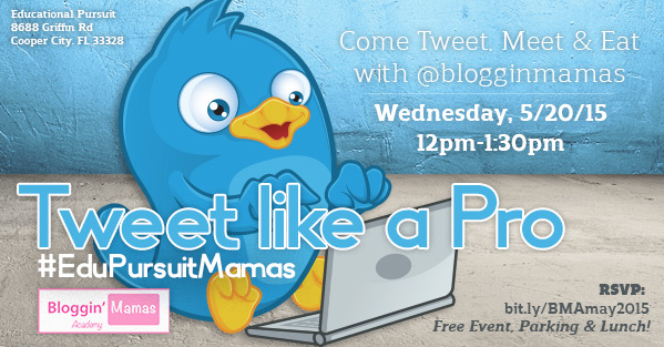 Bloggin' Mamas Academy- Tweet Like a Pro 5/20 from 12p-1:30p bit.ly/BMAmay2015