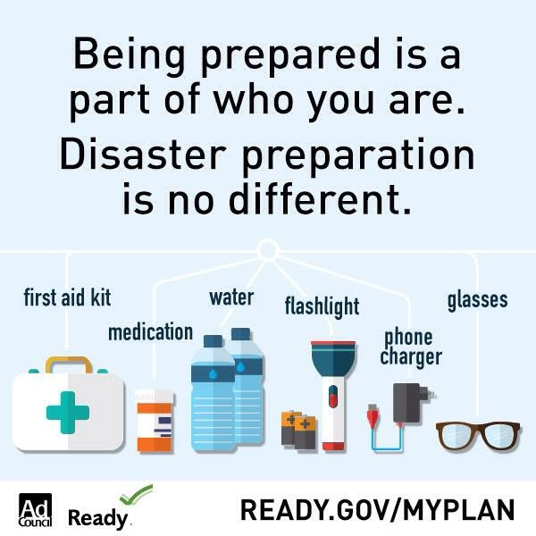 Ready.Gov/MyPlan Disaster Preparedness Info