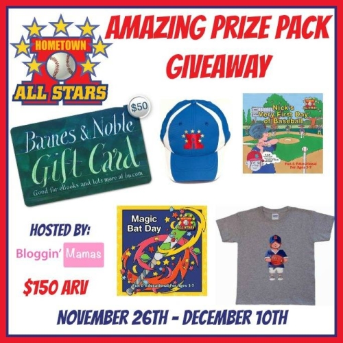 The Hometown All Stars Giveaway- Ends 12-10-15. US 18+. Win a Barnes & Noble Giftcard, books and more! 