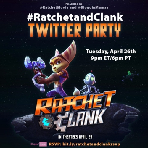 Ratchet and Clank Twitter Party 4-26-16 at 9p ET bit.ly/ratchetandclankrsvp