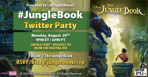 The Jungle Book Twitter Party 8-29-16 at 9p ET