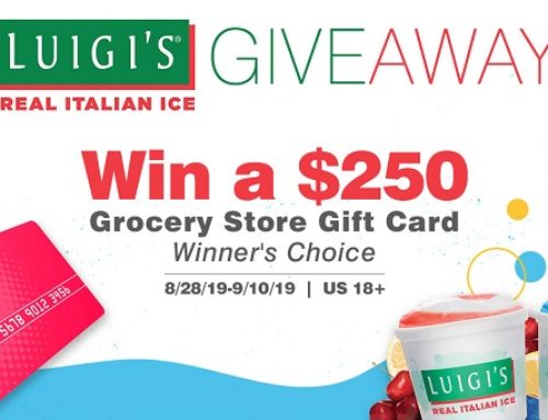 Luigi’s Real Italian Ice $250 Gift Card and Coupon Giveaway- Ends 9-10-19